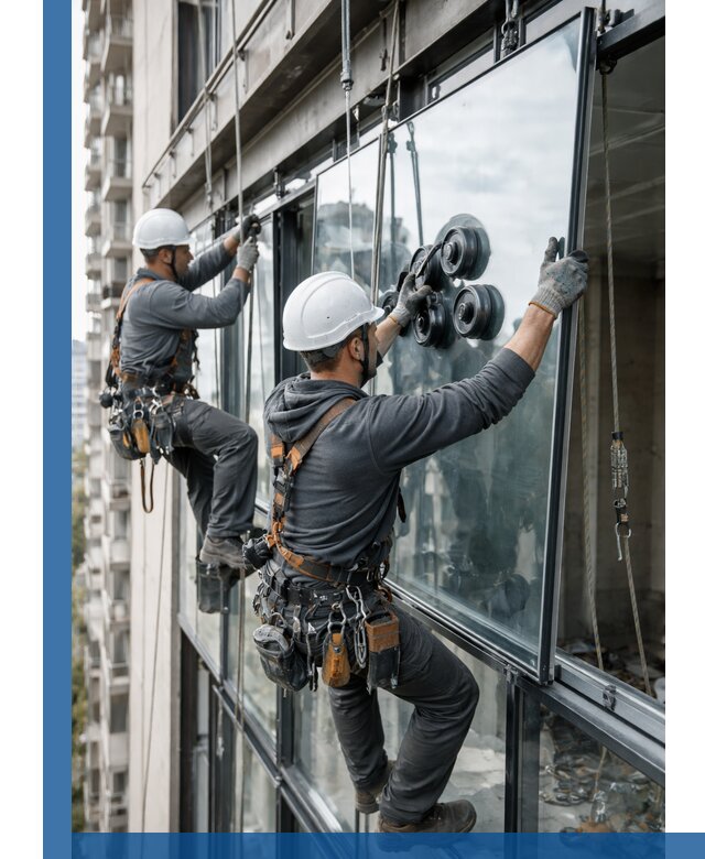 Витражное остекление фасадов и лоджий в Назарове под ключ