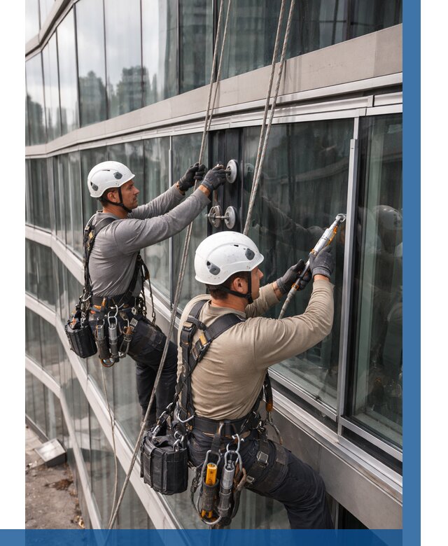 Радиусное остекление фасада в Назарове от 12334 р. | ВЫСОТНИК-Нрв