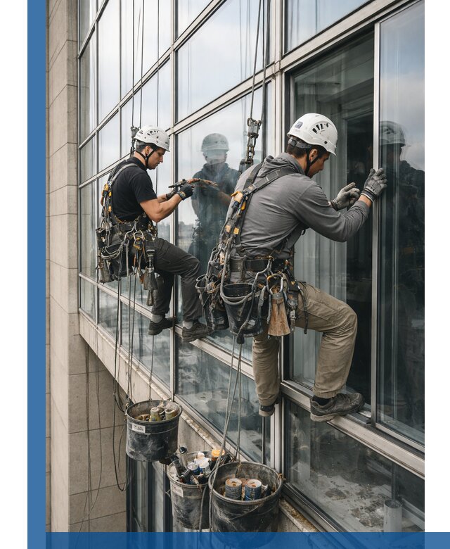 Ремонт витражных конструкций и фасадного остекления в Назарове