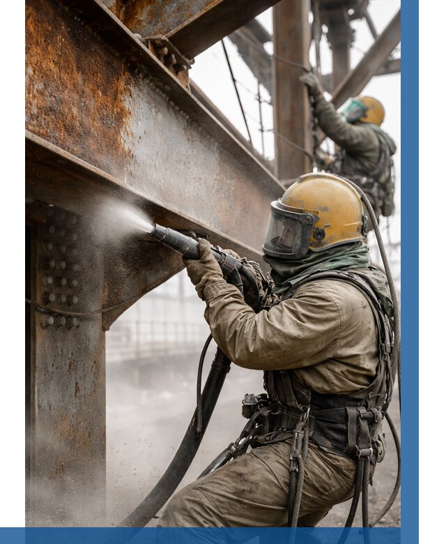 Пескоструйная очистка металлоконструкций в Назарове по 617 р.  ВЫСОТНИК-Нрв