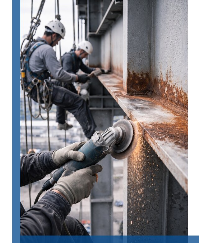 Зачистка металла от ржавчины и подготовка поверхностей в Назарове