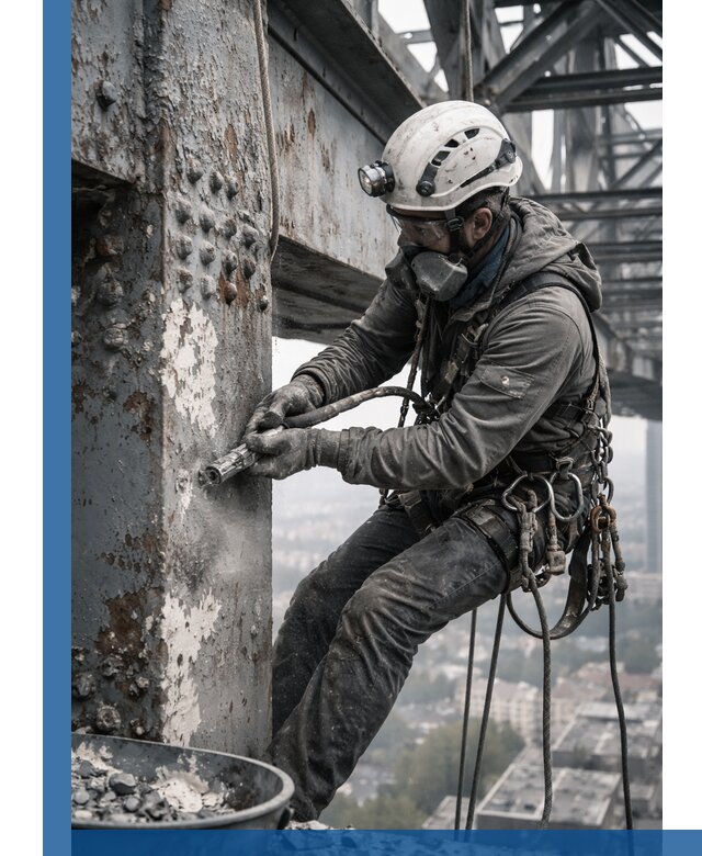 Удаление старой краски с металлических конструкций в Назарове