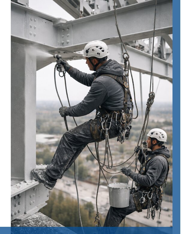 Покраска металлоконструкций на высоте в Назарове 360 р |ВЫСОТНИК-Нрв