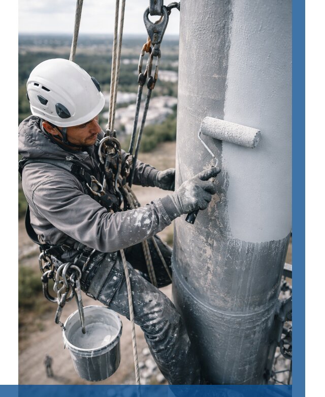 Покраска мачт связи под ключ в Назарове от 874 р. | ВЫСОТНИК-Нрв