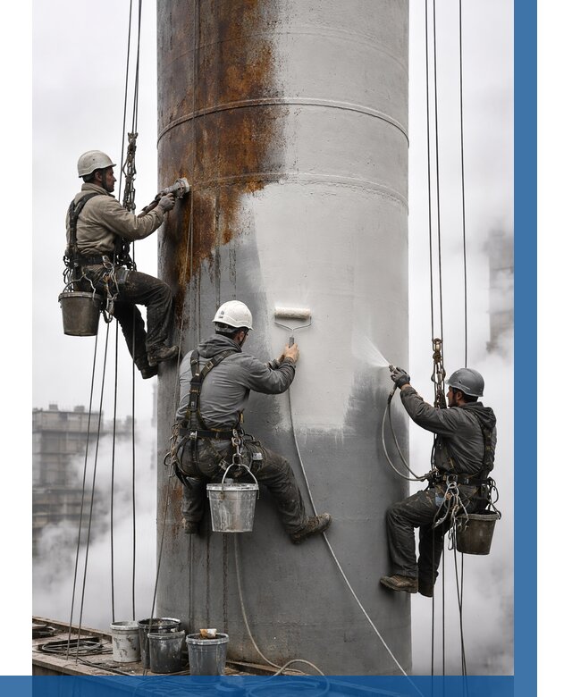 Покраска дымовых труб в Назарове от 8736 р. | ВЫСОТНИК-Нрв