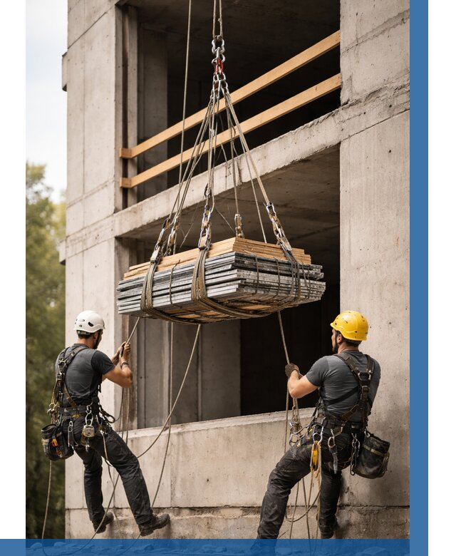 Подъем материала на этаж веревками в Назарове от 1542 р. | ВЫСОТНИК-Нрв