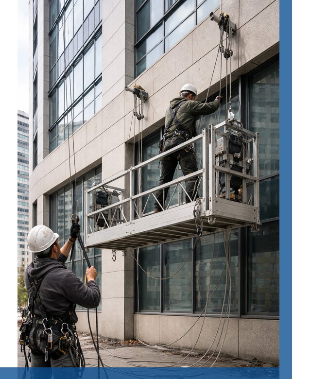Монтаж и подъем фасадной люльки в Назарове от 12334 р. | ВЫСОТНИК-Нрв