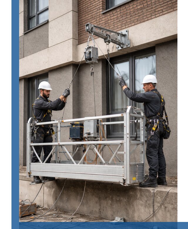 Монтаж и подъем фасадной люльки в Назарове с гарантией безопасности