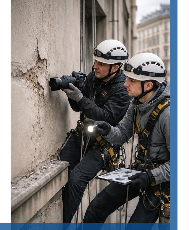 Фотофиксация дефектов фасада в Назарове от 4625 р. | ВЫСОТНИК-Нрв