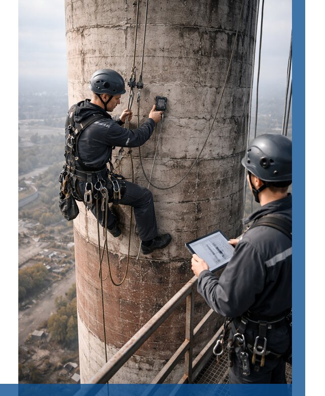 Обследование дымовой трубы в Назарове от 8222 р. | ВЫСОТНИК-Нрв