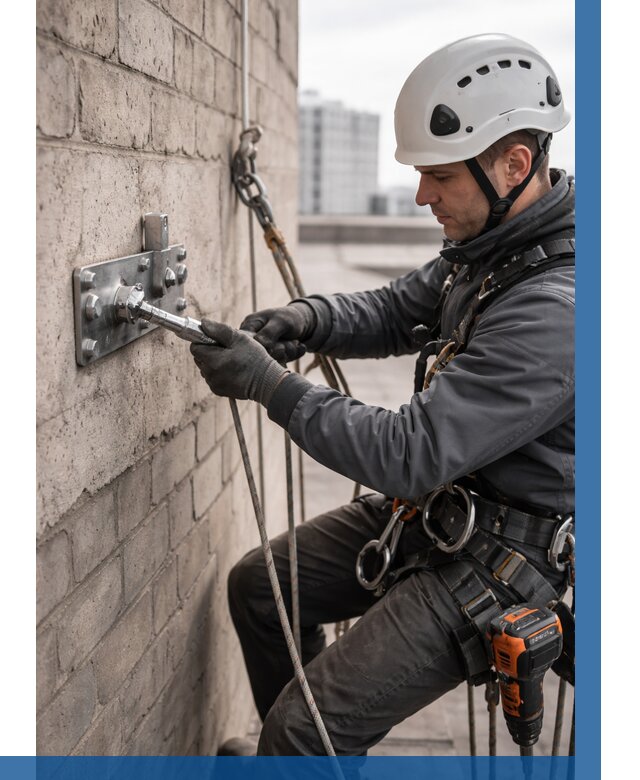 Установка анкерных точек в Назарове от 3597 р. | ВЫСОТНИК-Нрв