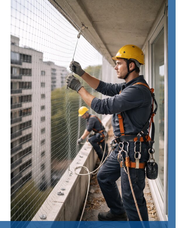 Монтаж сетки от птиц в Назарове от 4625 р. | ВЫСОТНИК-Нрв